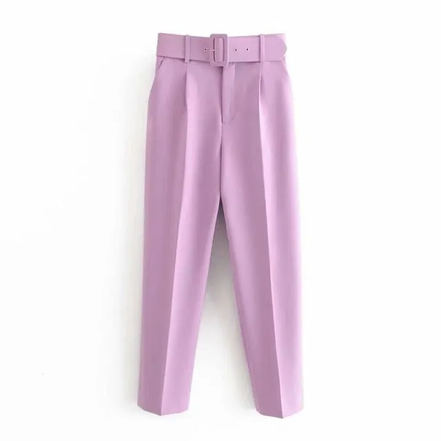 2021 Women's Elastic Waistband Slim Trousers Sizes XS - L
