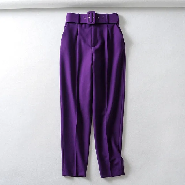 2021 Women's Elastic Waistband Slim Trousers Sizes XS - L