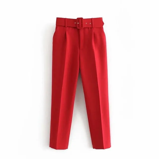 2021 Women's Elastic Waistband Slim Trousers Sizes XS - L