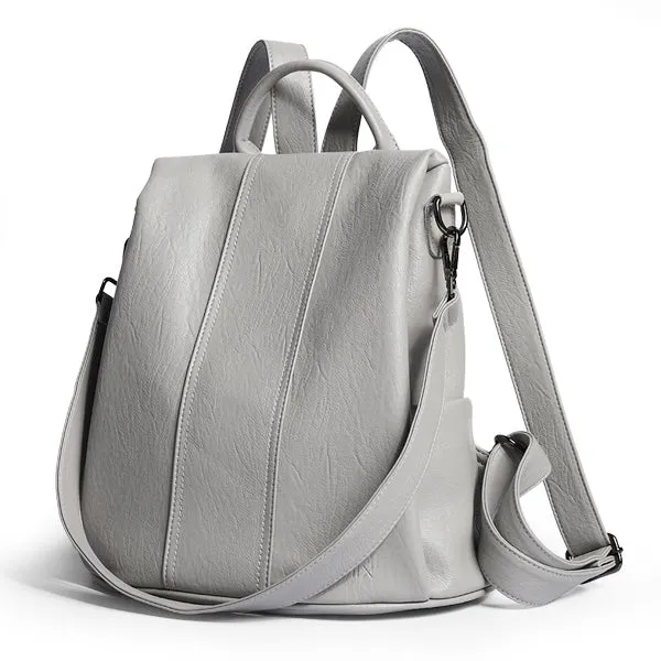 3-Way PU Leather Anti-Theft Backpack | 1801