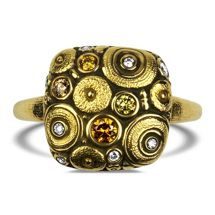 Alex Sepkus 18k Yellow Gold Soft Mosiac Ring