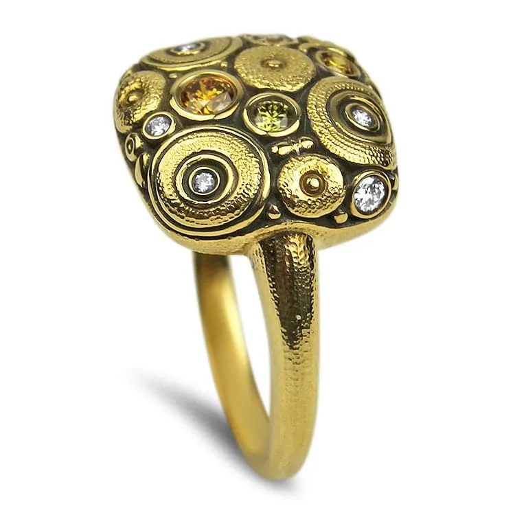 Alex Sepkus 18k Yellow Gold Soft Mosiac Ring