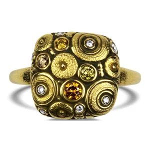 Alex Sepkus 18k Yellow Gold Soft Mosiac Ring