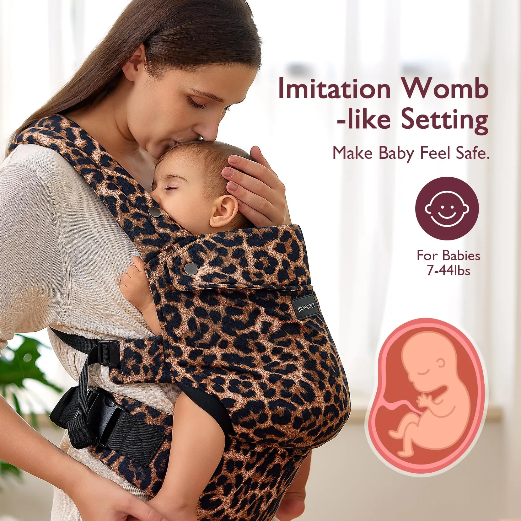 Baby Carrier Newborn to Toddler -  Leopard Color