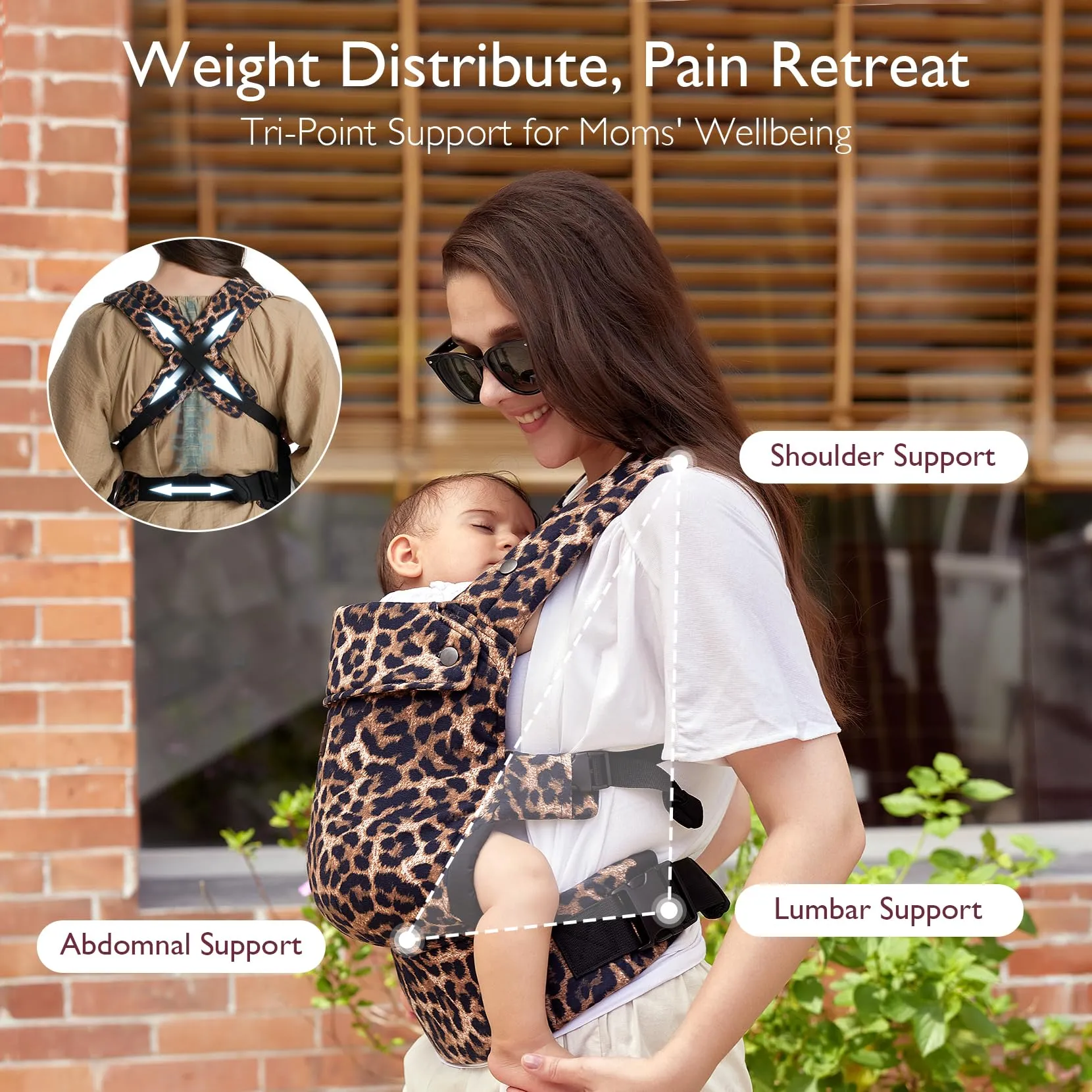 Baby Carrier Newborn to Toddler -  Leopard Color