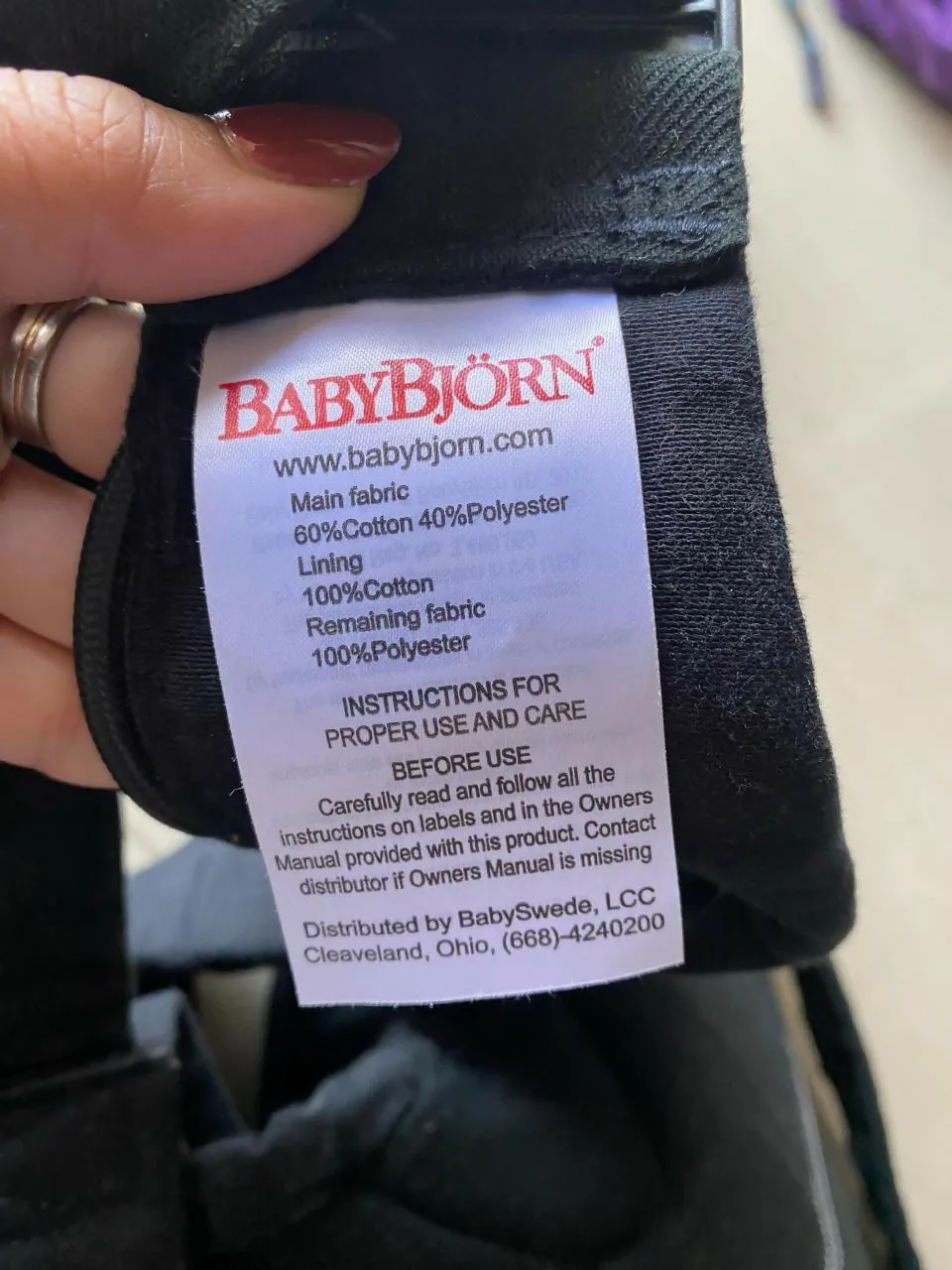 BABYBJORN Baby Carrier - Black