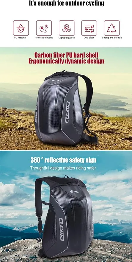BFR Helmet Motorcycle Hard Shell Backpack
