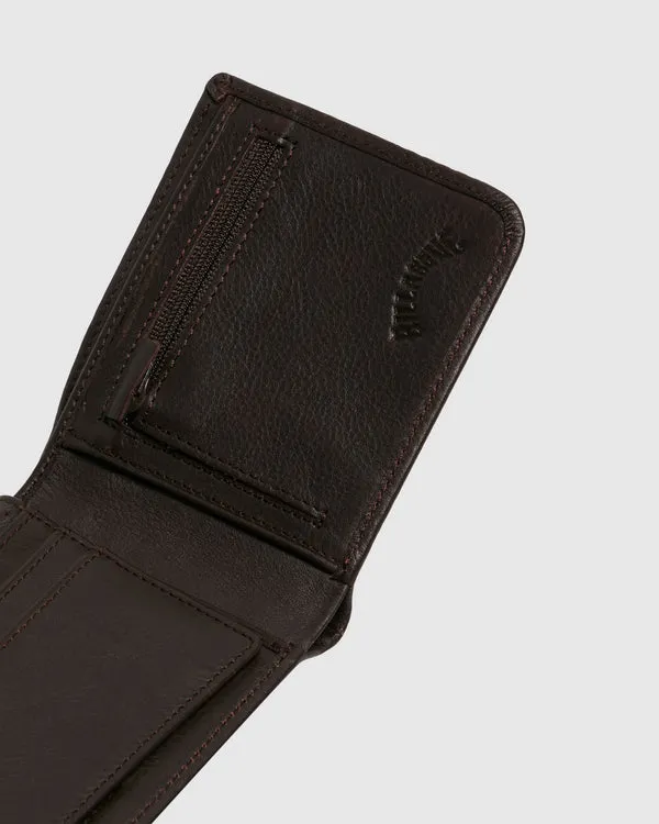 Billabong Secret Pocket Leather Wallet