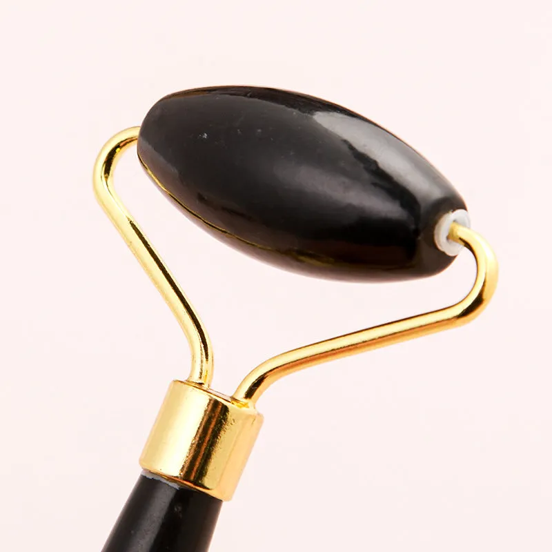 Black Jade Facial Massager Double-Headed Jade Roller Massage Stick Xiuyu Beauty Container