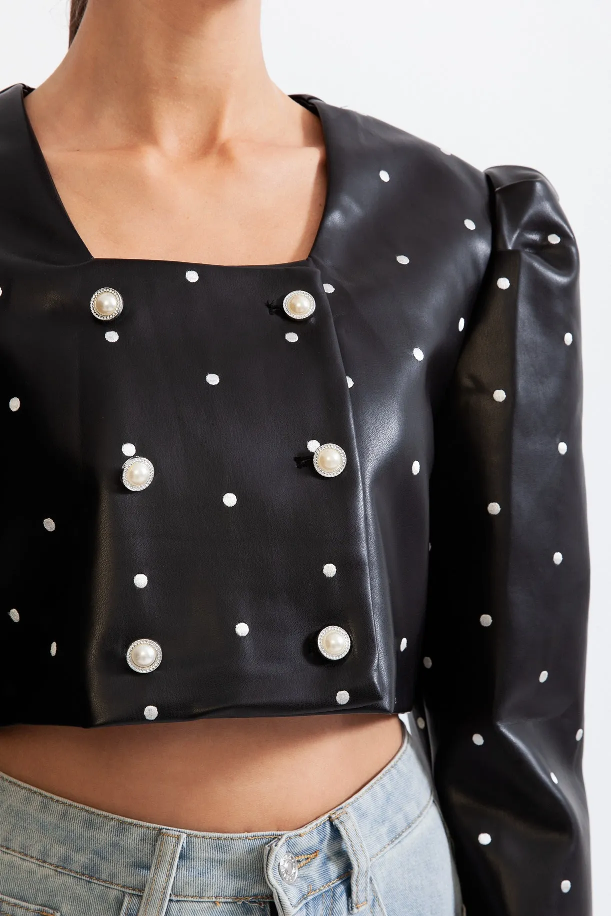 Blazer Cuir Vegan - Noir