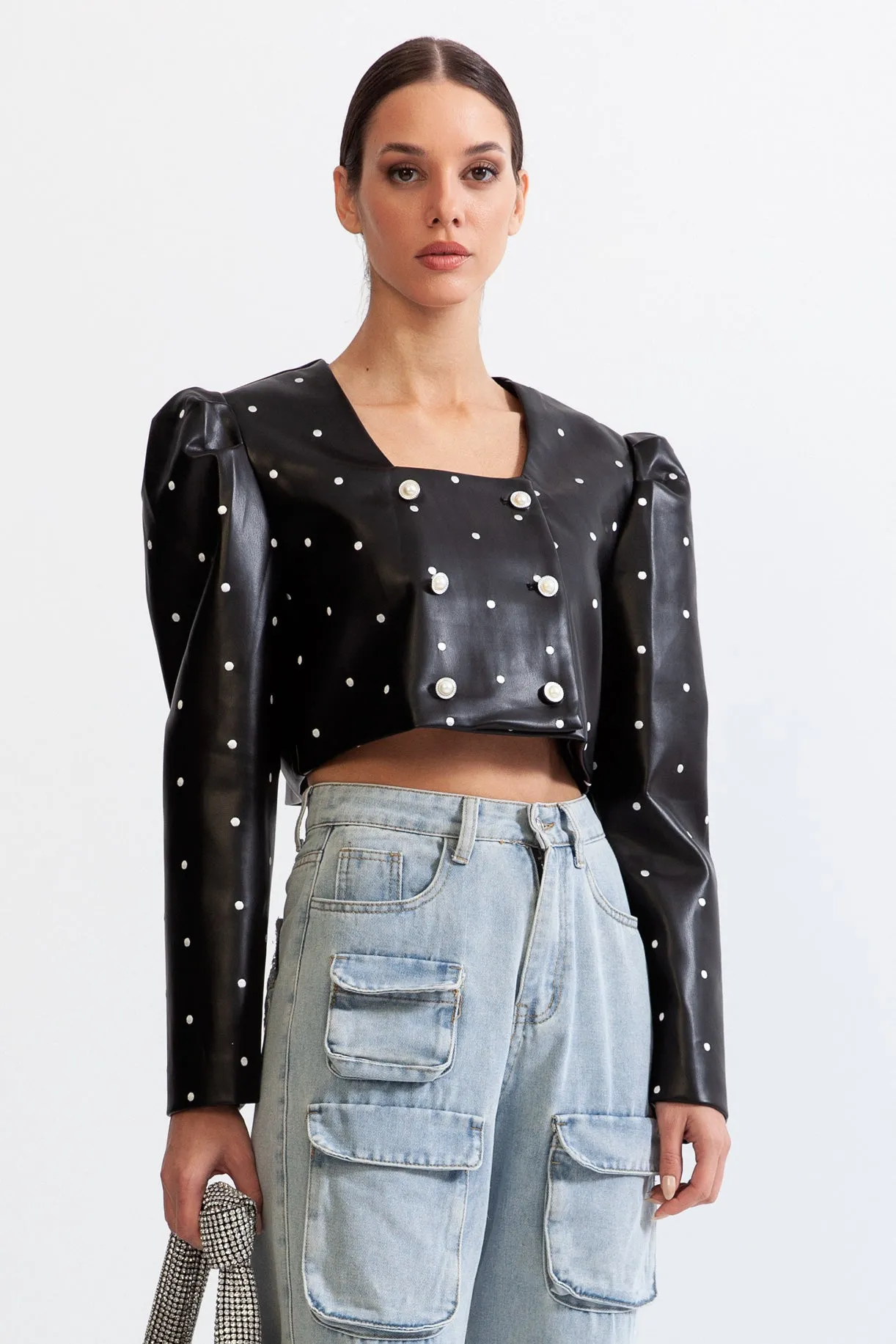 Blazer Cuir Vegan - Noir