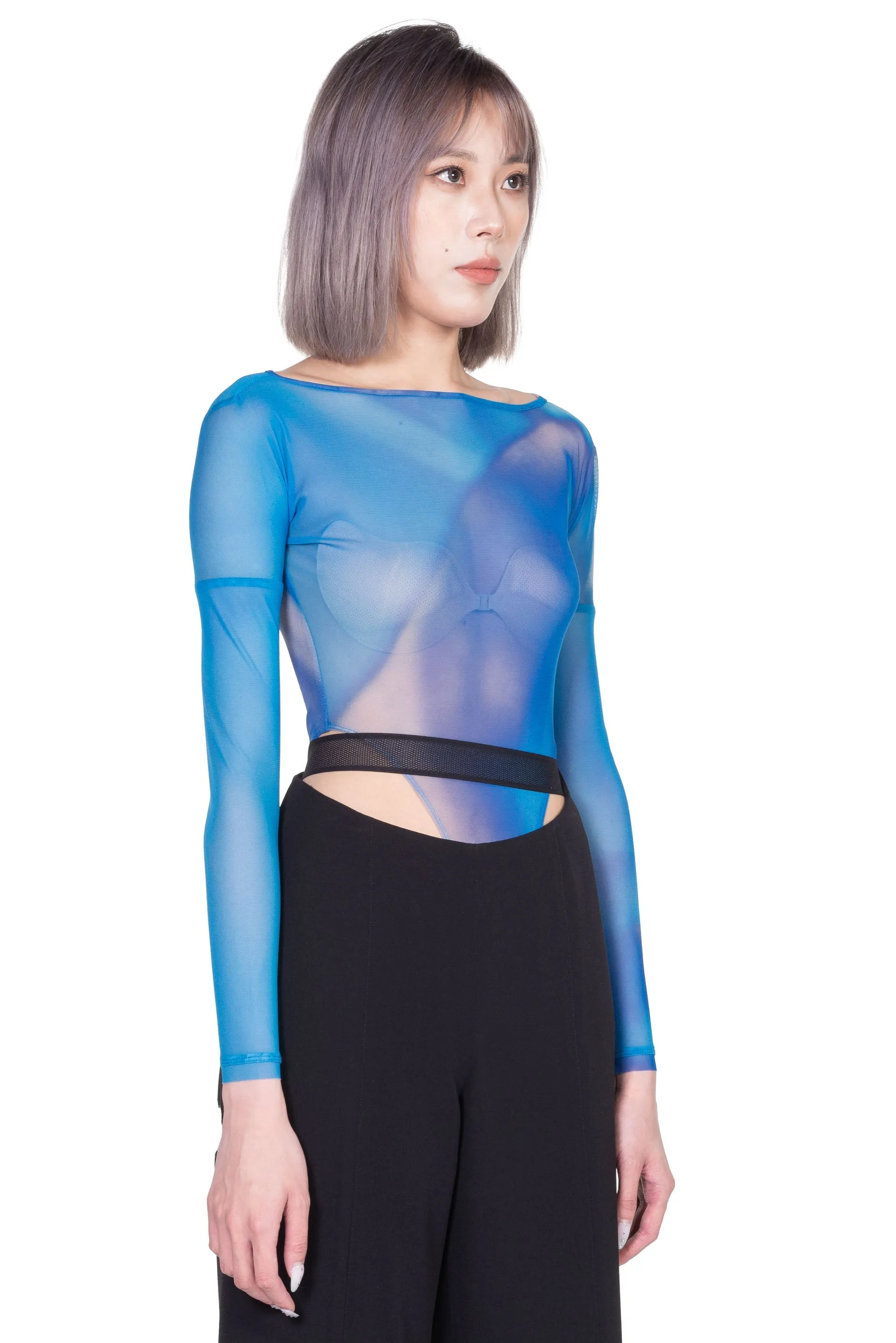 Blue Painted Bodysuit