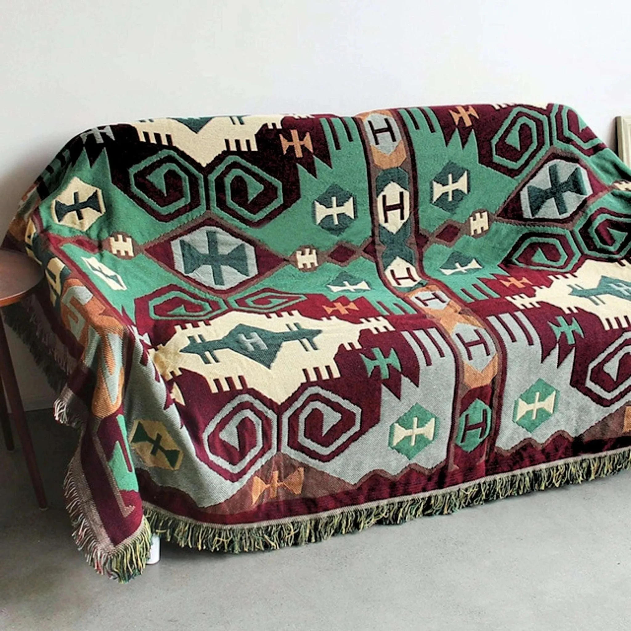 Boho Chic Cotton Blanket