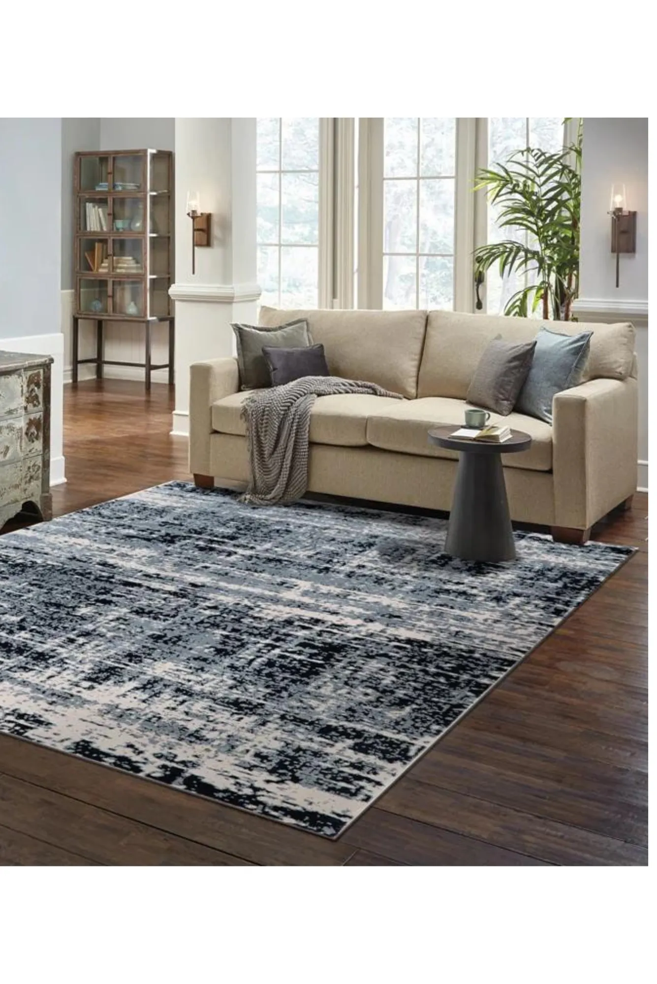 Brilliant Contemporary 420 Abstract Rugs - Blue