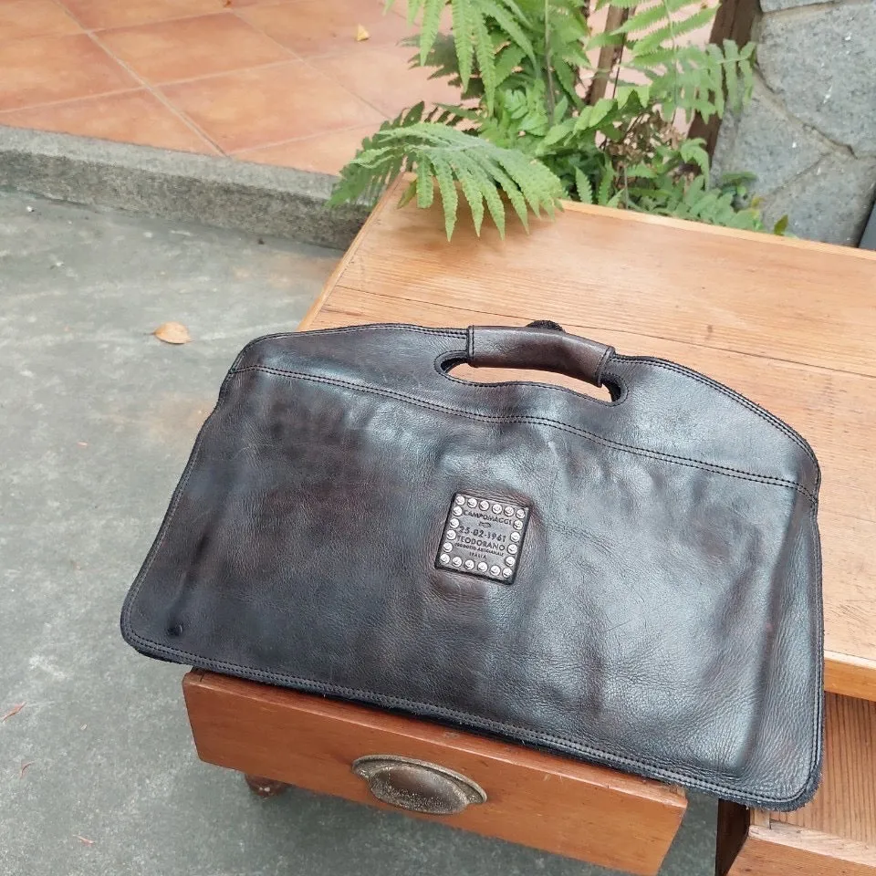 Campomaggi/Grey Brown Clutch Bag