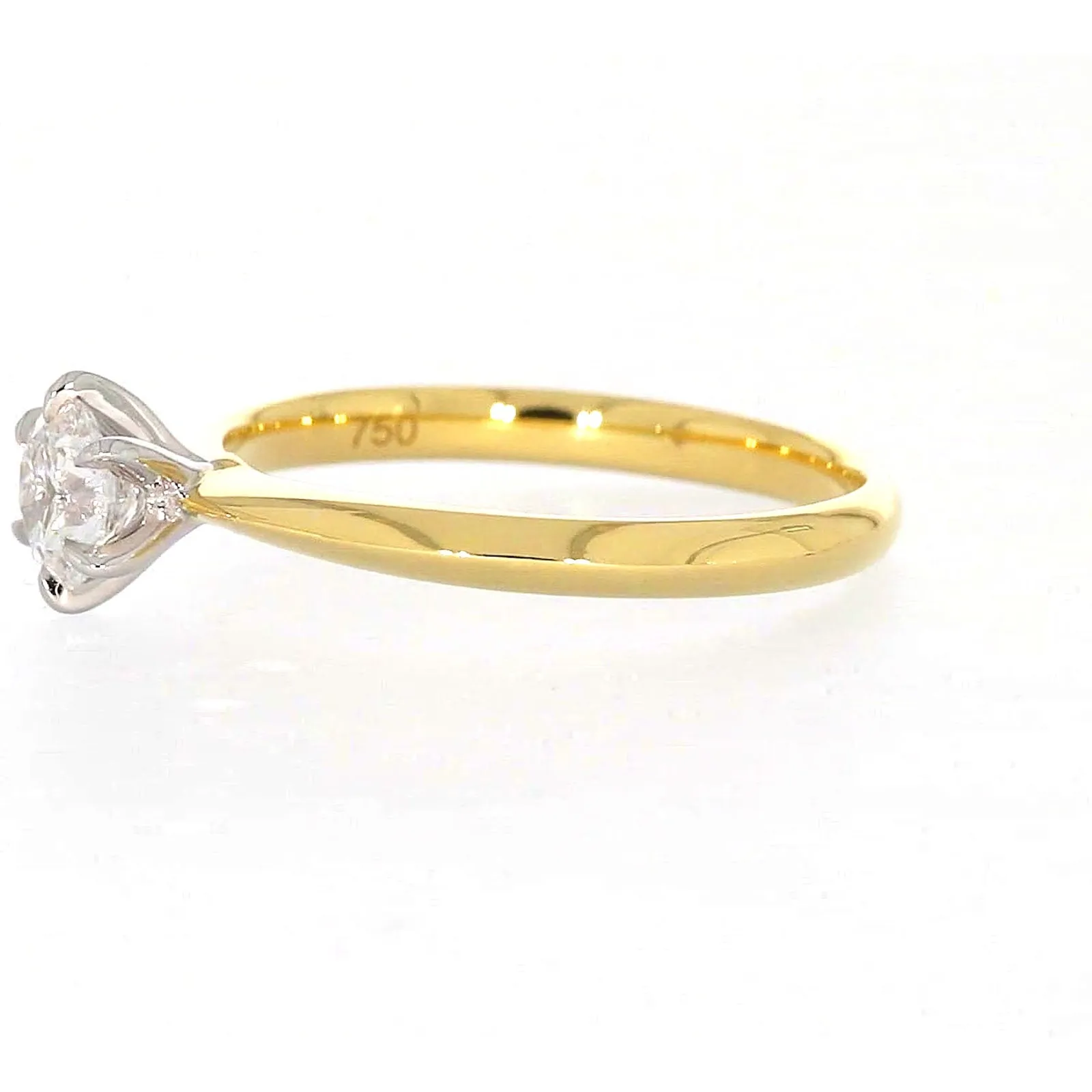 Celebration 18ct Yellow Gold Round Brilliant Cut 1/2 Carat tw of Certified Lab Grown Diamonds Ring