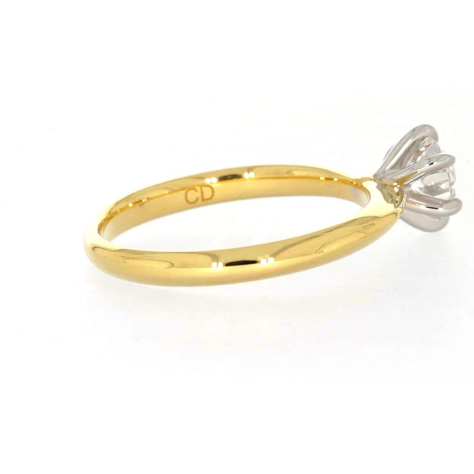 Celebration 18ct Yellow Gold Round Brilliant Cut 3/4 Carat tw of Certified Lab Grown Diamonds Ring