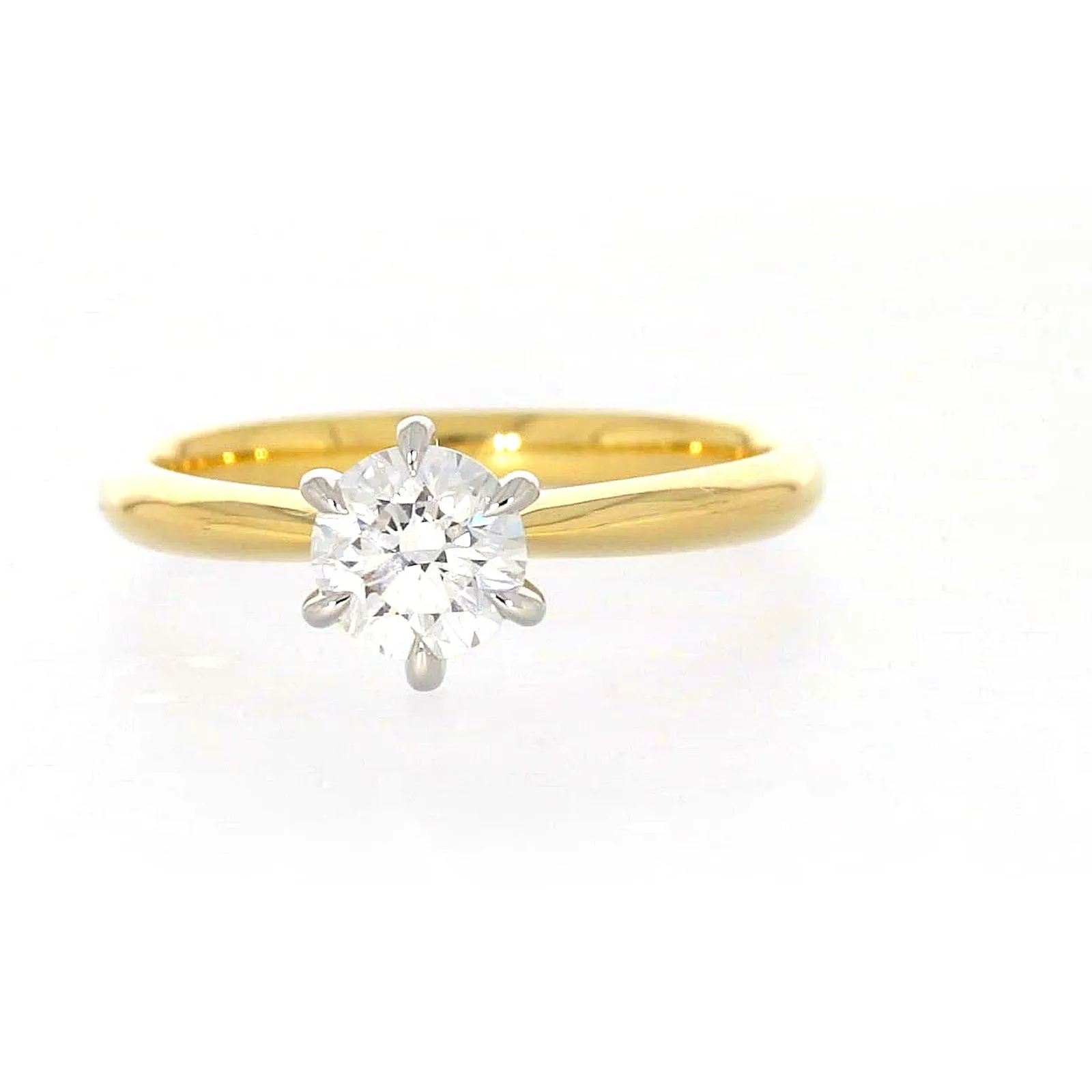 Celebration 18ct Yellow Gold Round Brilliant Cut 3/4 Carat tw of Certified Lab Grown Diamonds Ring