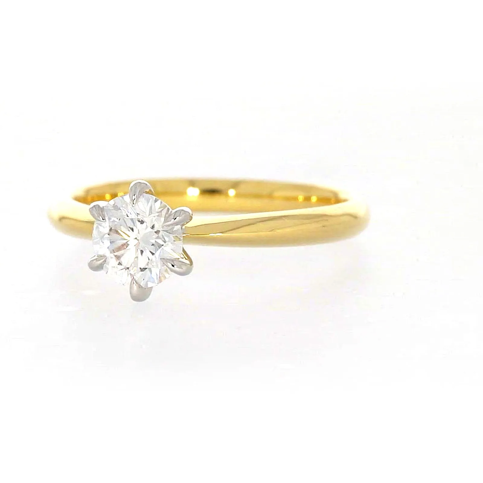 Celebration 18ct Yellow Gold Round Brilliant Cut 3/4 Carat tw of Certified Lab Grown Diamonds Ring
