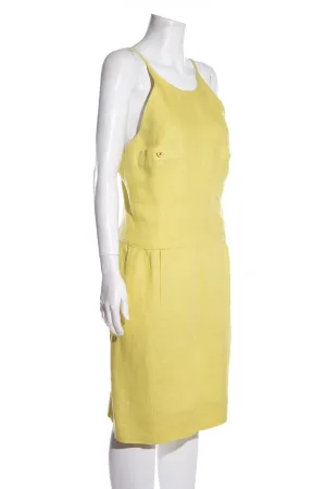 Chanel Citrine Dress With Button Detail SZ 40