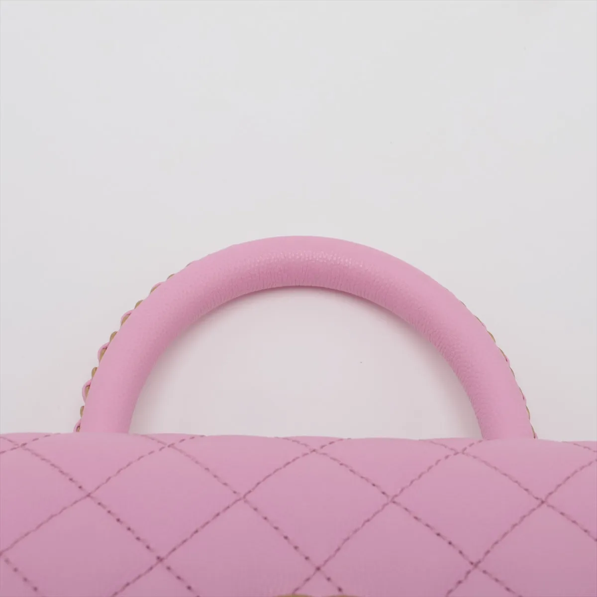 Chanel Coco Handle 24 XS Caviar S 2WAY Handbag Pink Gold  A92990