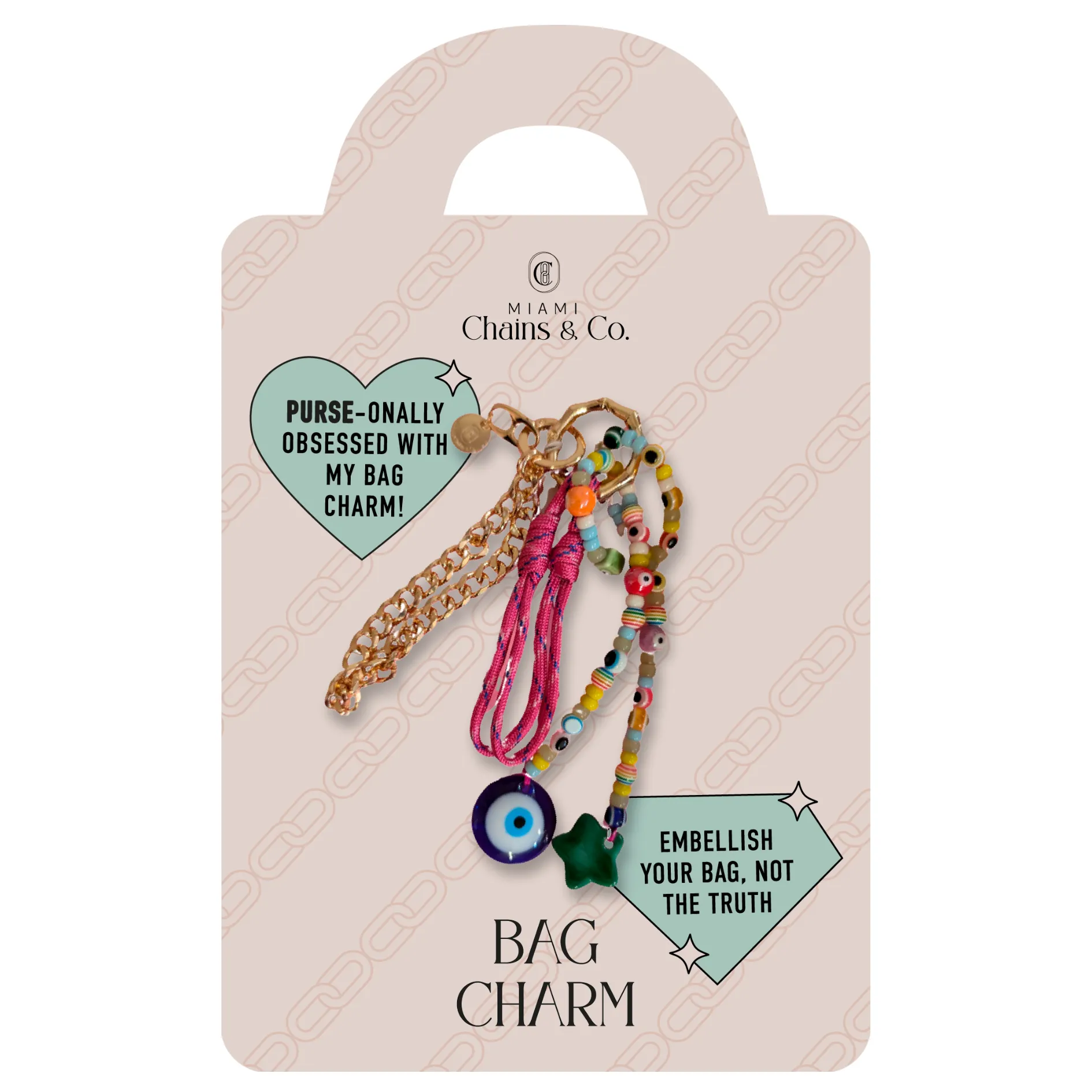 Charcoal Chic Bag Charm