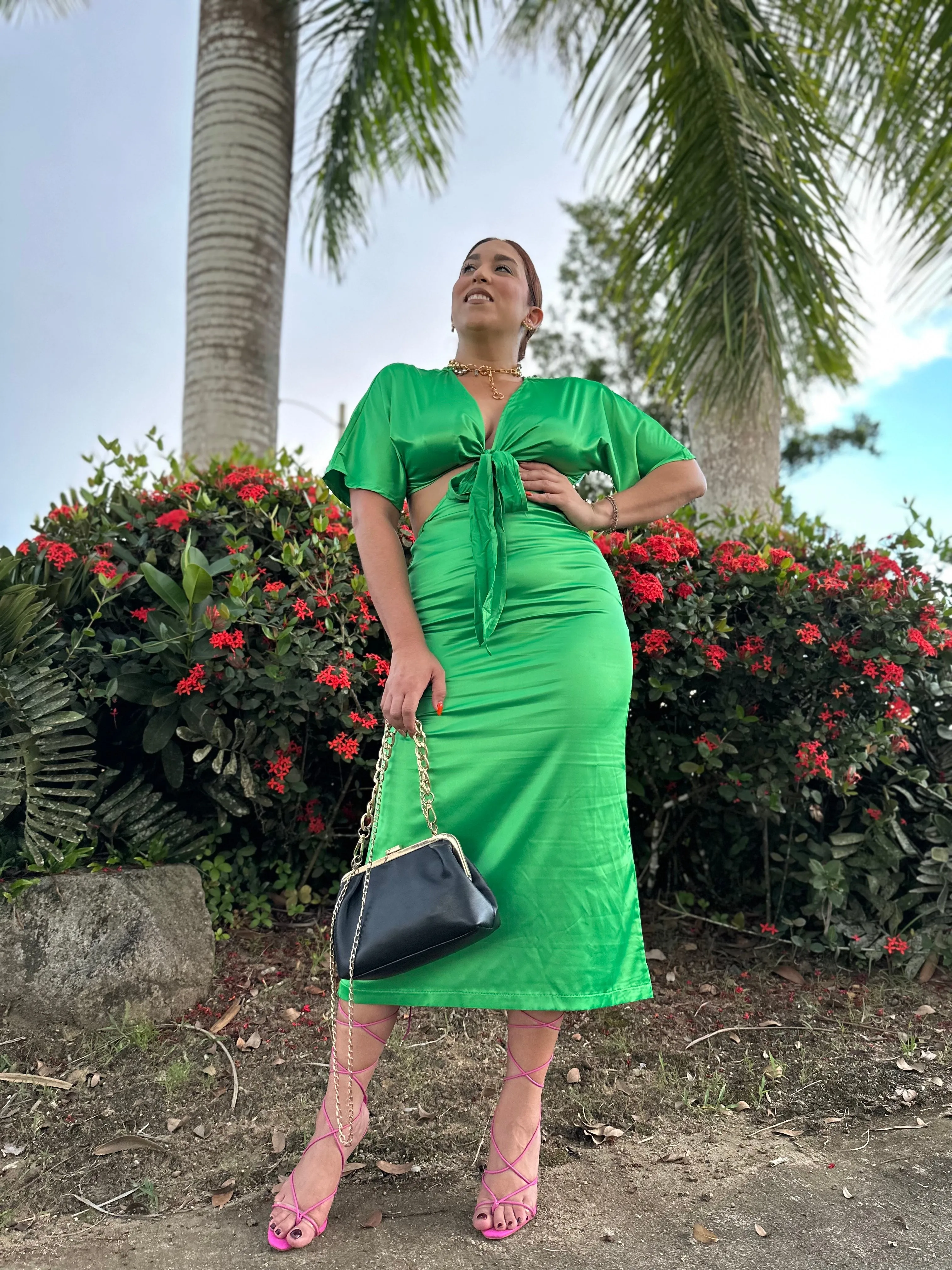 Chic Multiway Satin Dress