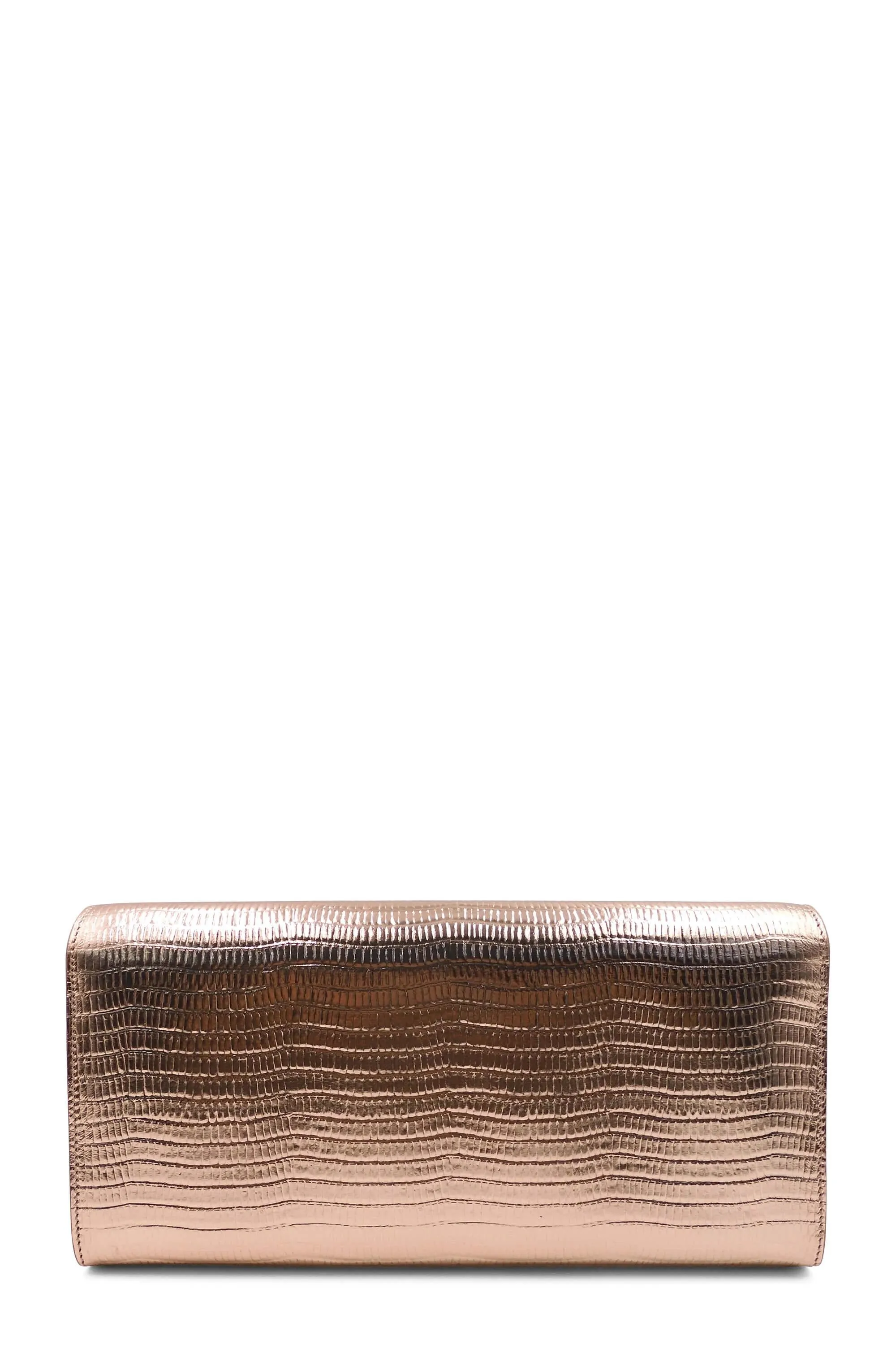 Classic Monogram Kate Clutch With Tassel Lizard Embossed Gold