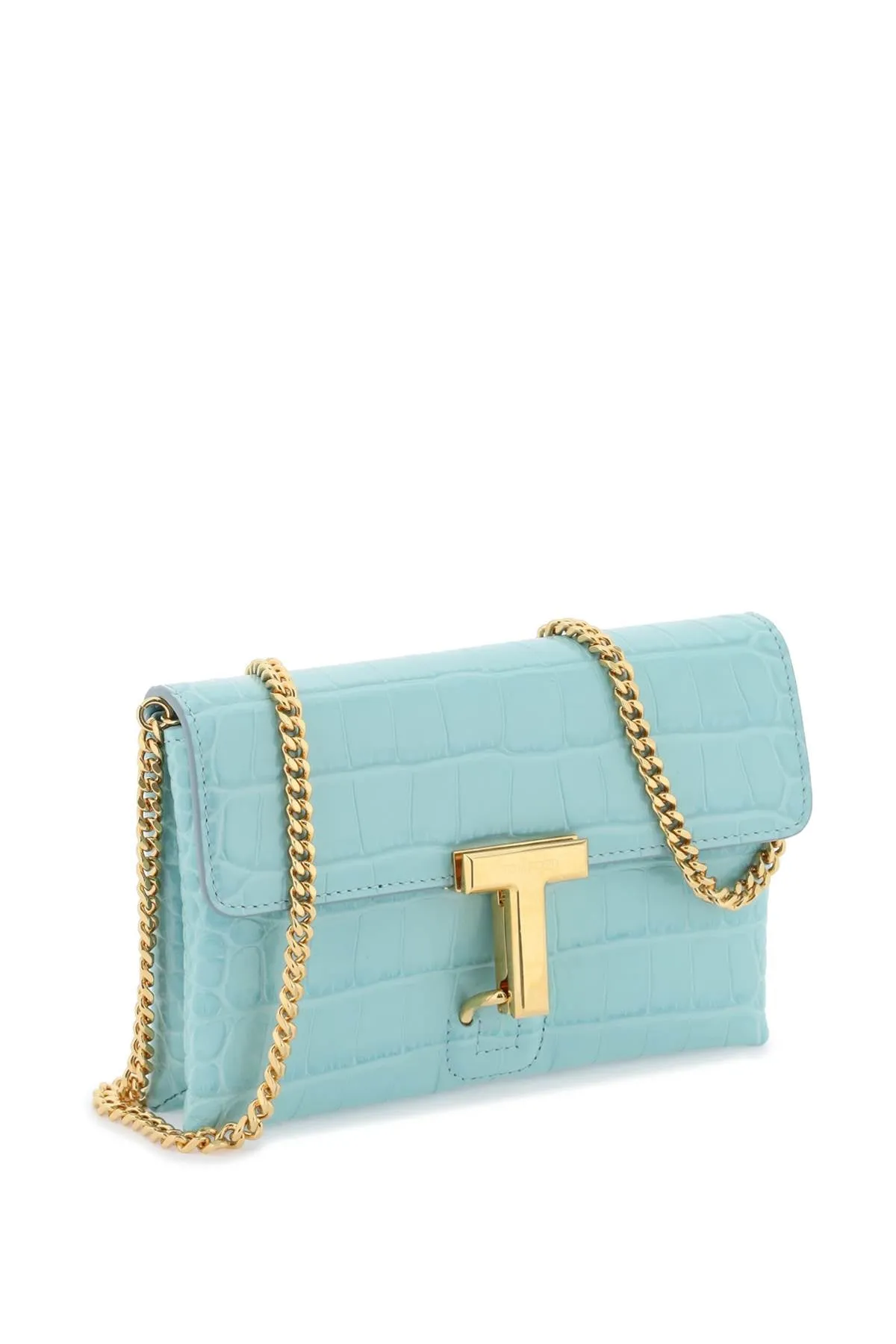 croco-embossed leather mini bag