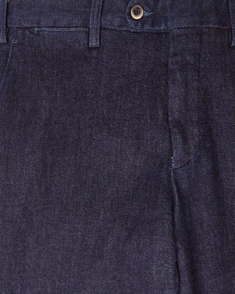 Denim Blue Cashmere Stretch Trousers