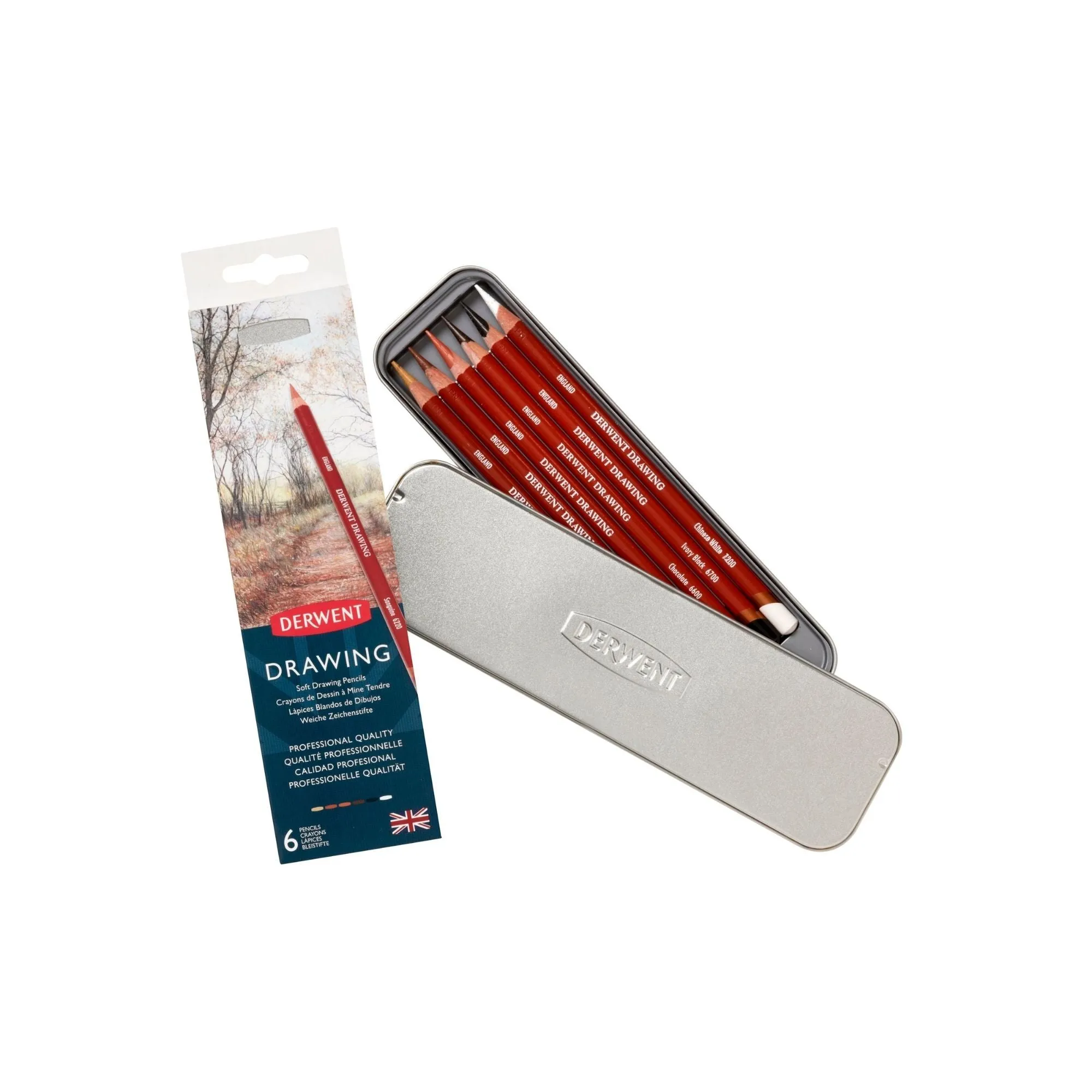 Derwent Drawing Pencils Set of 6