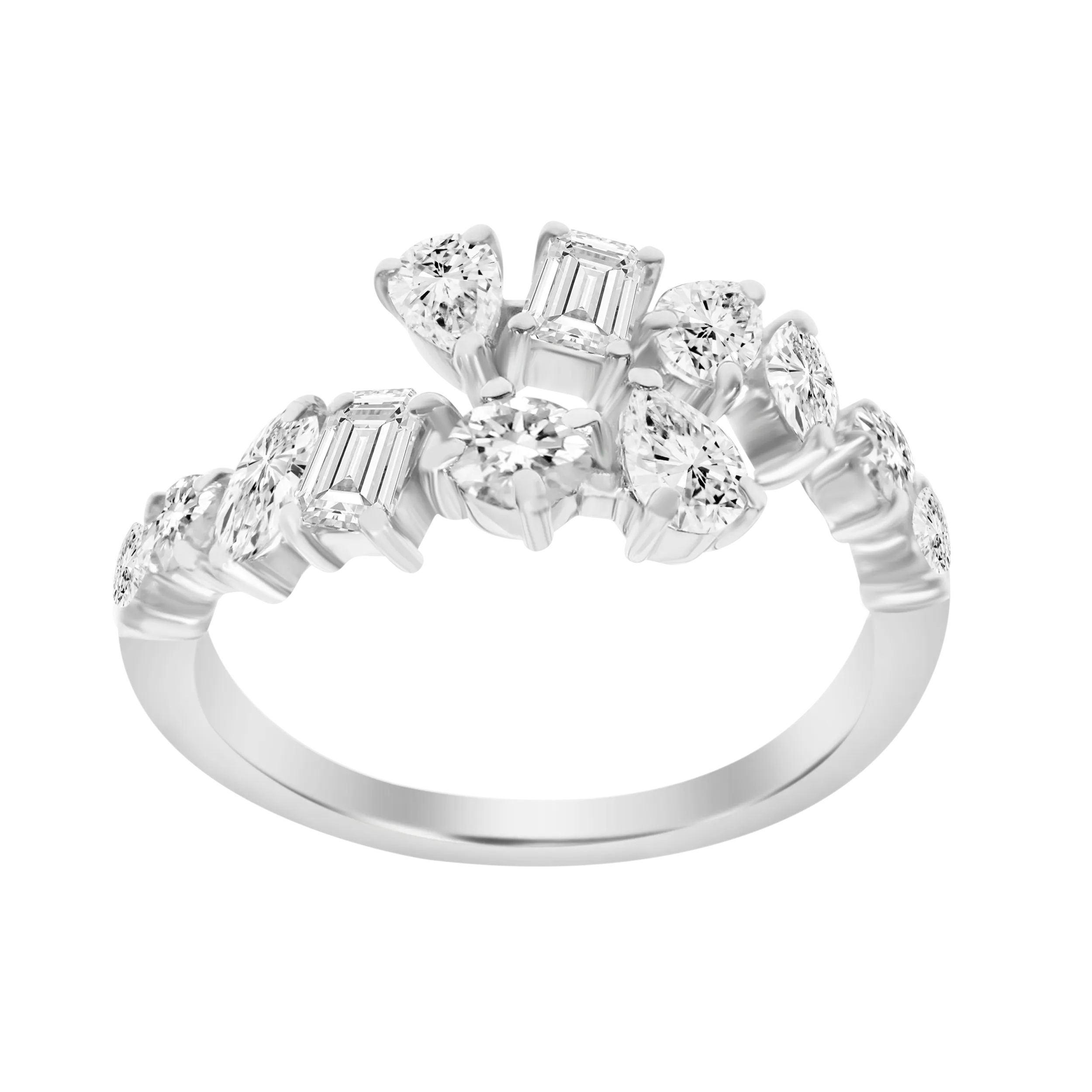 DIAMOND MULTISHAPED WRAP RING