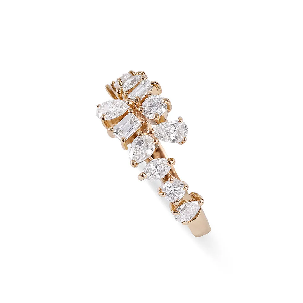 DIAMOND MULTISHAPED WRAP RING