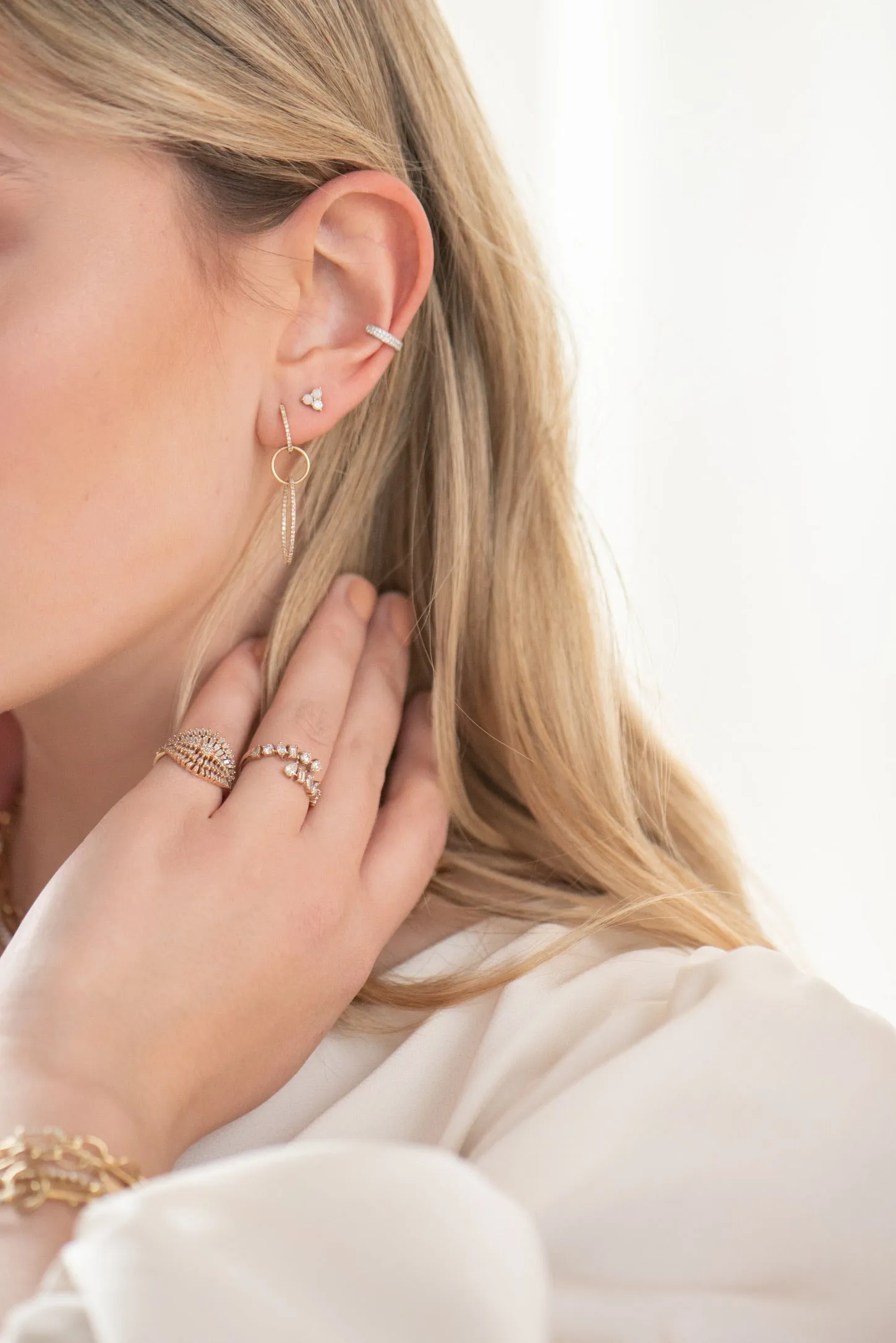 DIAMOND MULTISHAPED WRAP RING