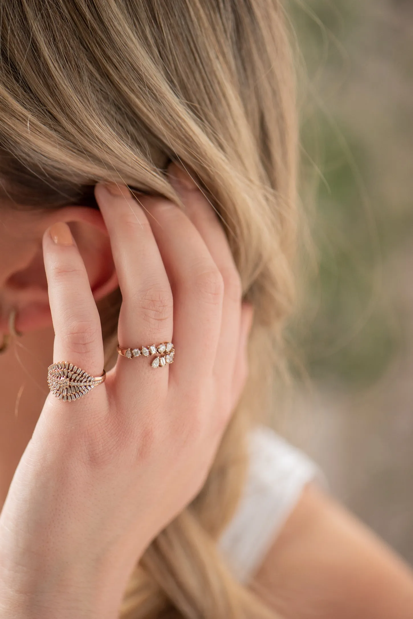 DIAMOND MULTISHAPED WRAP RING