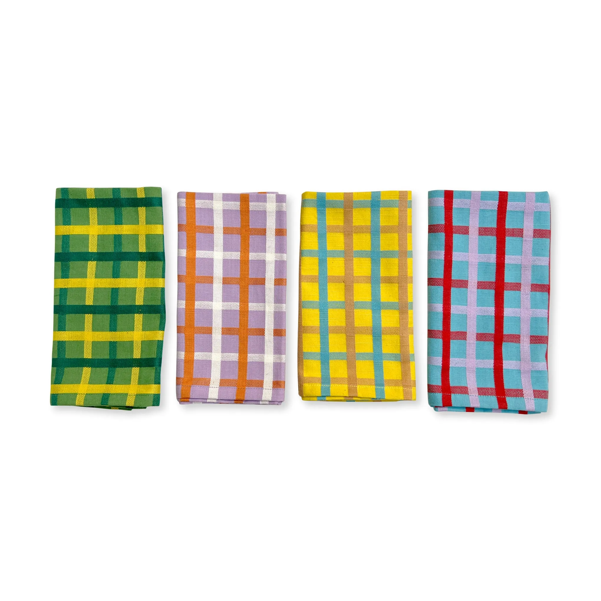Dusen Dusen Plaid Cotton Napkins - Set of 4