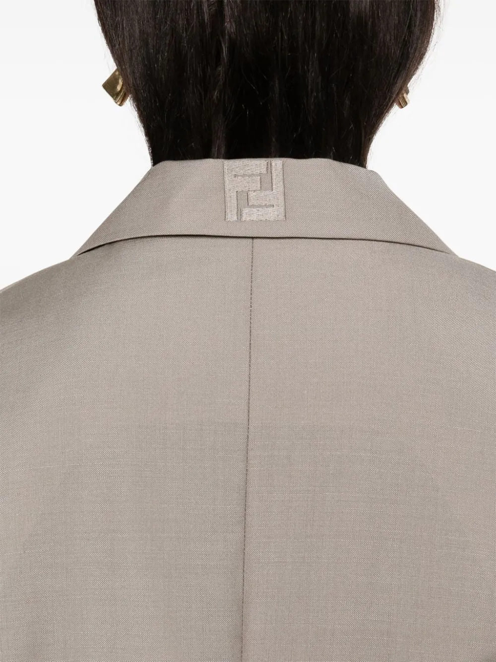 EMBROIDERED LOGO MOHAIR WOOL WAISTCOAT