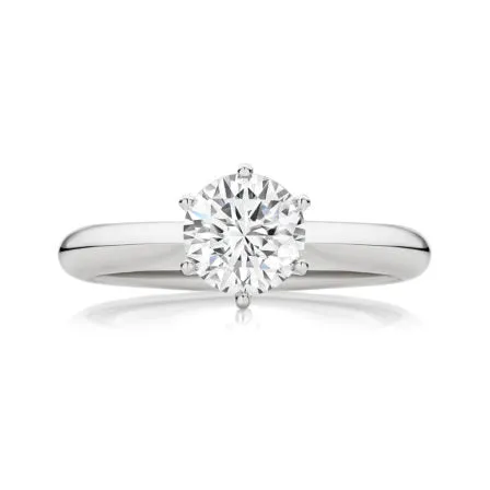 Endless Taylor Round Brilliant Cut Diamond Engagement Ring | 18K White Gold