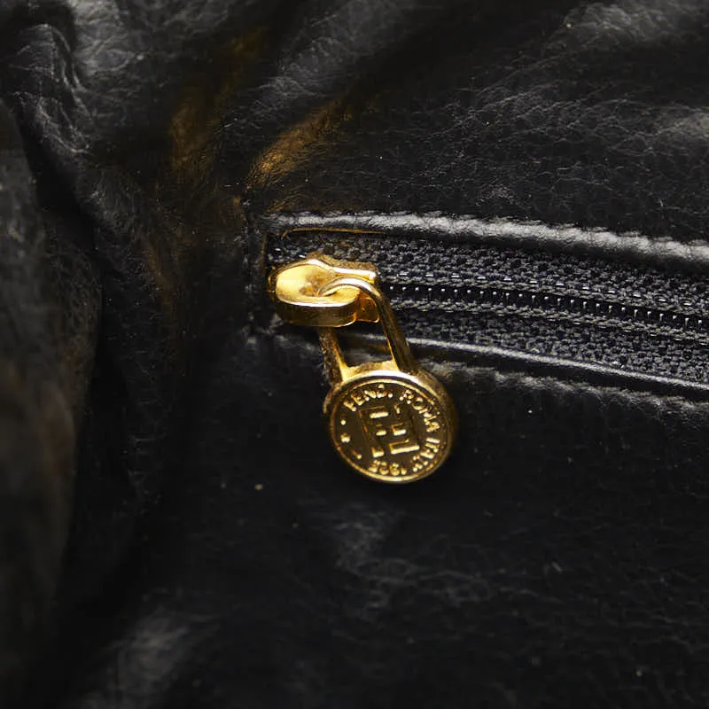 Fendi Pequin PVC Leather Pouch Clutch