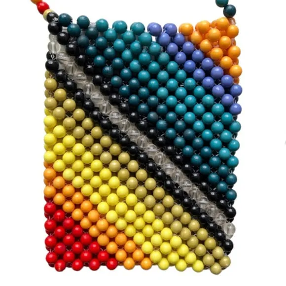 Free People Rainbow Beaded Crossbody