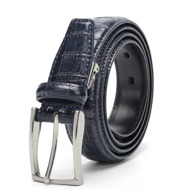 GatorLuxe Exotic Pin Buckle Leather Belt