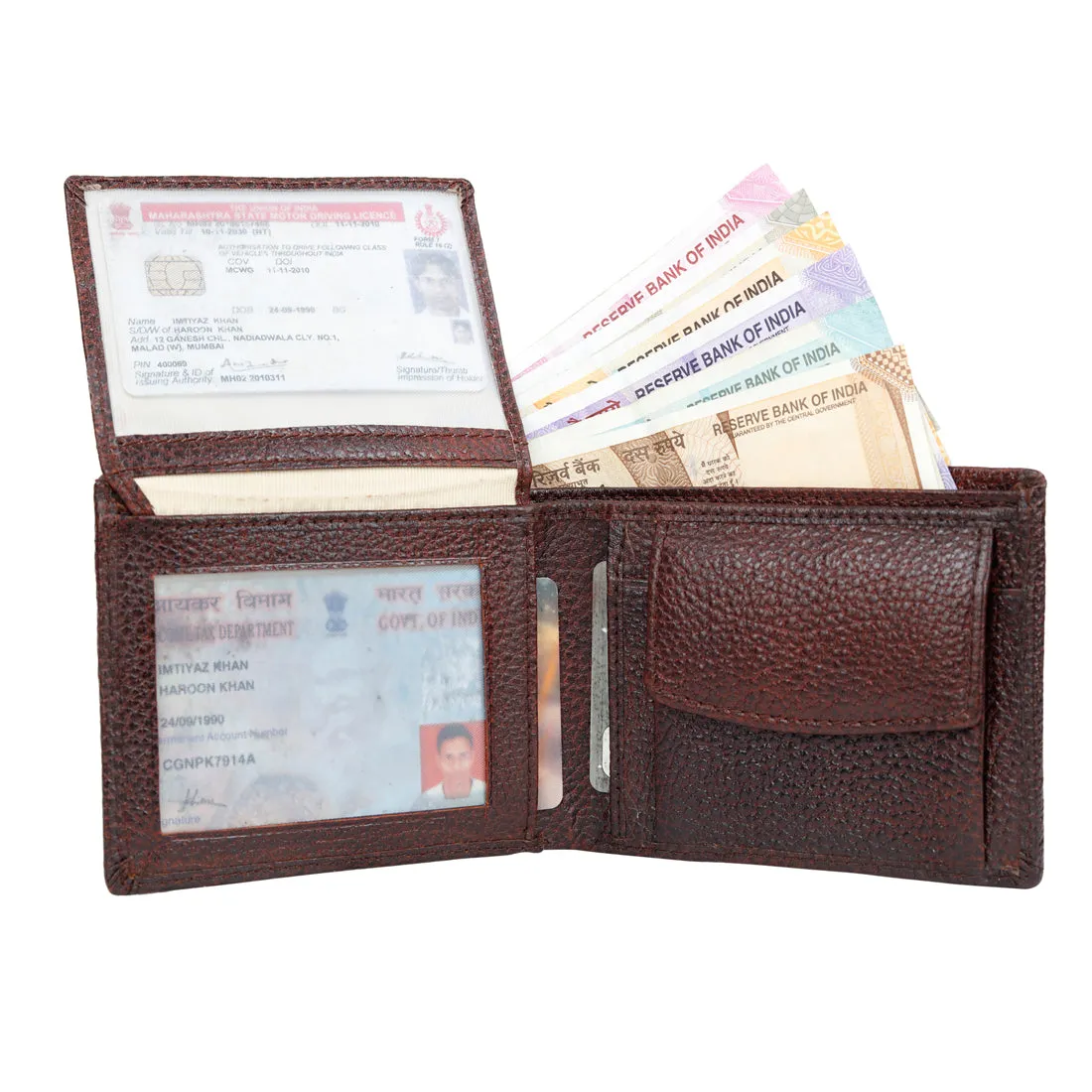 Genuine Grained Leather Wallet For Men