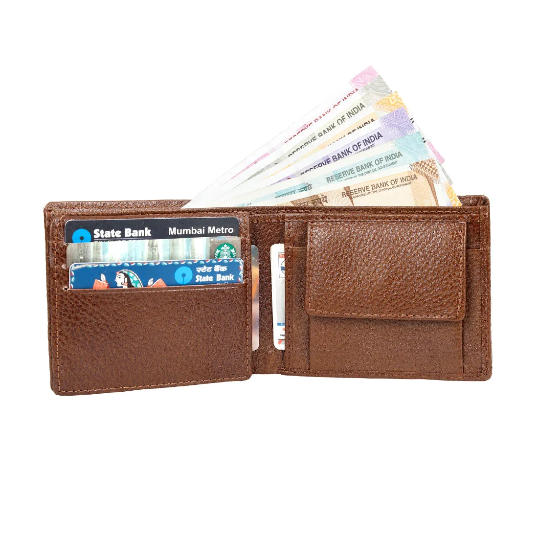 Genuine Grained Leather Wallet For Men