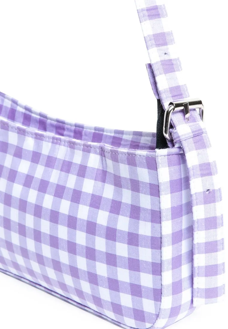 Gingham Shoulder Bag Lilac