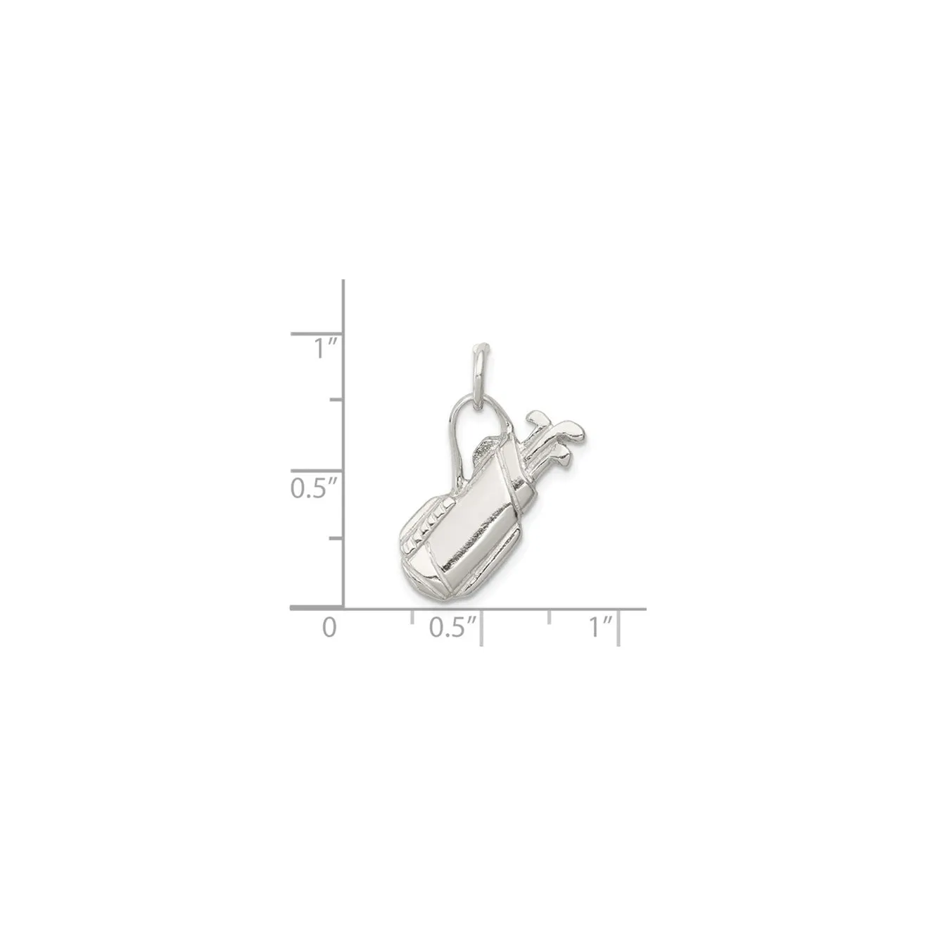 Golf Bag Pendant (Silver)