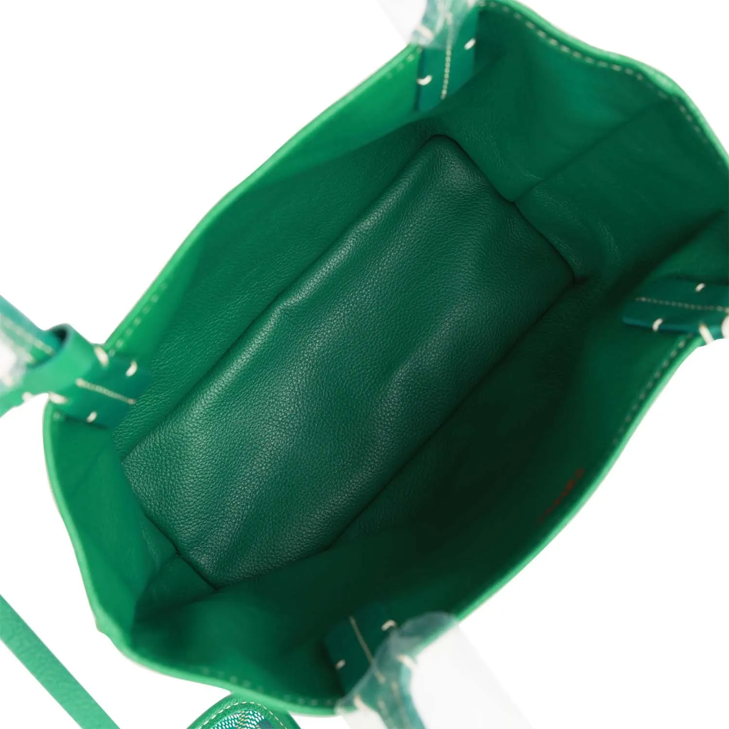 Goyard Goyardine Green Anjou Mini Reversible Tote Bag Palladium Hardware