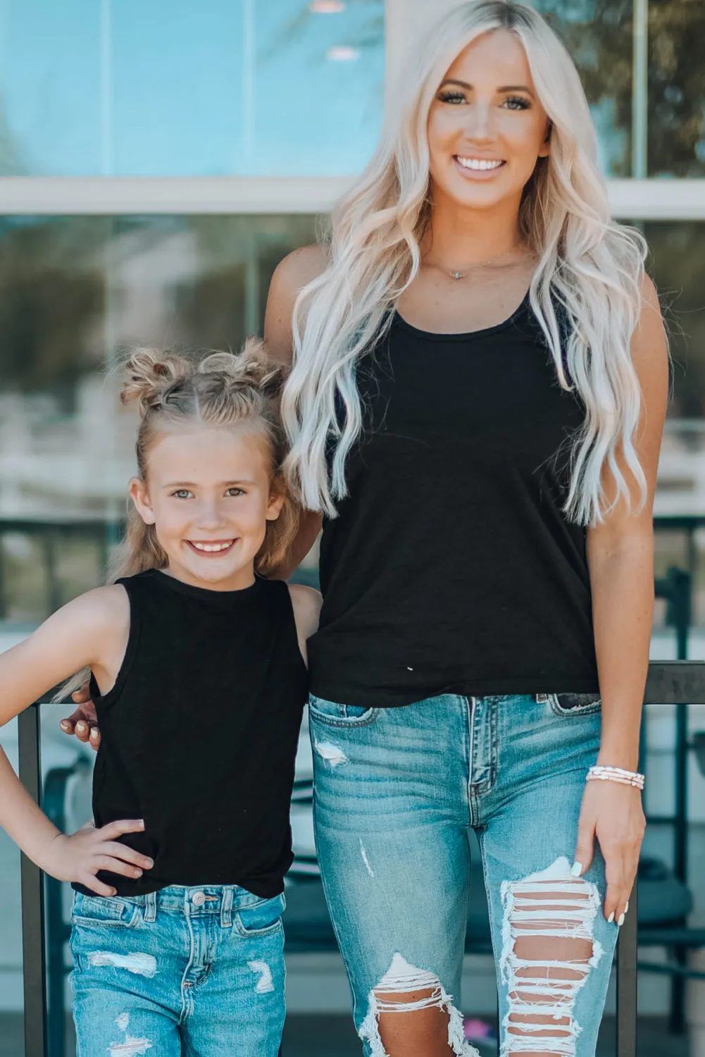 Gray Scoop Neck Basic Solid Tank Top