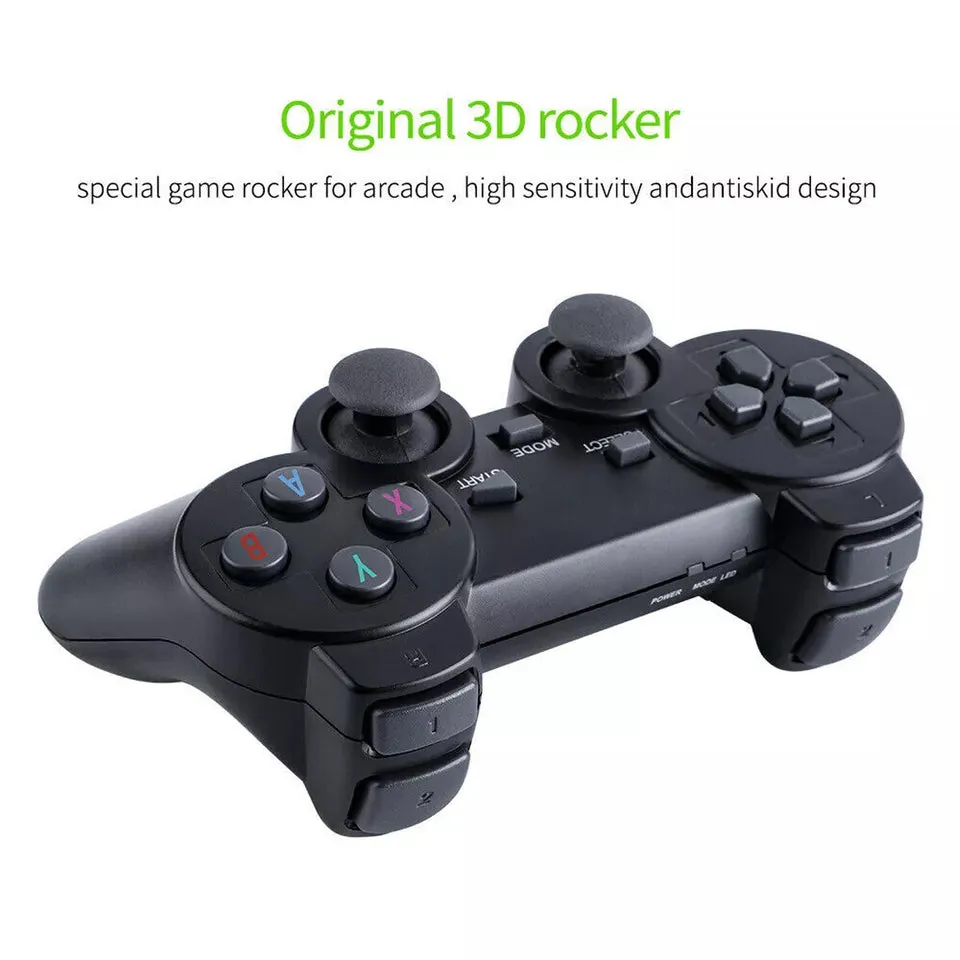 HDMI 4K TV Game Stick Console | 64GB with 20,000  Retro Games & 2 Wireless Gamepads