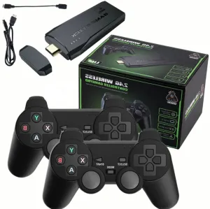 HDMI 4K TV Game Stick Console | 64GB with 20,000  Retro Games & 2 Wireless Gamepads