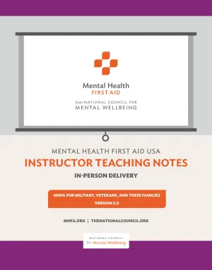 In-person Adult MHFA for Military, Veterans, and Their Families Teaching Notes Version 2.0